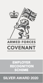 Armed Forces Covenant logo - Silver Award 2020