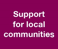 Support for local communities