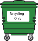 Green - recycling eurobin image