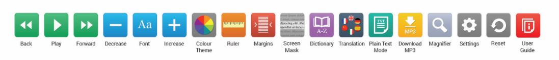 this is a screen shot of the ReciteMe Toolbar